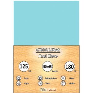 Cartulina 180gr 50x65 Azul claro (125 hojas)