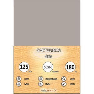 Cartulina 180gr 50x65 Gris (125 hojas)