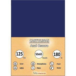 Cartulina 180gr 50x65 Azul oscuro (125 hojas)