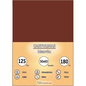 Cartulina 180gr 50x65 Marrón (125 hojas)