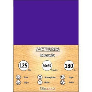 Cartulina 180gr 50x65 Morado (125 hojas)