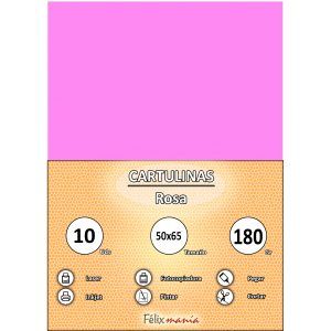 Cartulina 180gr 50x65 Rosa (10 hojas)