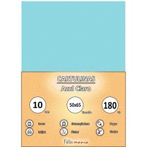 Cartulina 180gr 50x65 Azul claro (10 hojas)