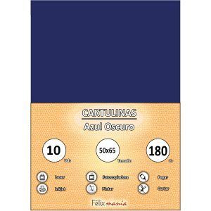 Cartulina 180gr 50x65 Azul oscuro (10 hojas)