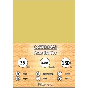 Cartulina 180gr 50x65 Oro (25 hojas)
