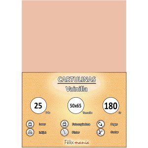 Cartulina 180gr 50x65 Vainilla (25 hojas)