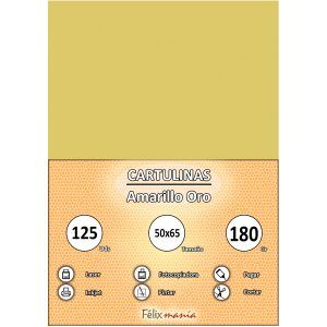 Cartulina 180gr 50x65 Oro (125 hojas)