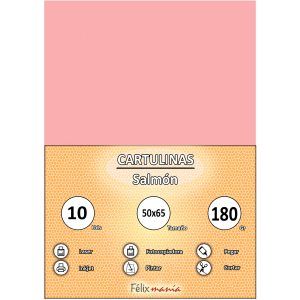 Cartulina 180gr 50x65 Salmón (10 hojas)