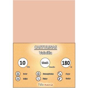 Cartulina 180gr 50x65 Vainilla (10 hojas)
