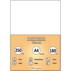 Cartulina 180gr A4 Blanco (250 hojas)