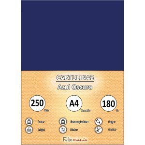 Cartulina 180gr A4 Azul Oscuro (250 hojas)