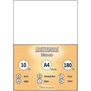 Cartulina 180gr A4 Blanco (10 hojas)
