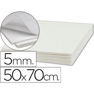 Cartón pluma Adhesivo 1 cara 50x70 5mm (10 ud.)