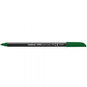 Rotulador edding 1200 verde oliva punta fibra redonda 0.5mm (10 Ud.)