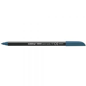 Rotulador edding 1200 azul acero n.5 punta fibra redonda 0.5mm (10 Ud.)