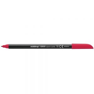Rotulador edding 1200 carmín n.5 punta fibra redonda 0.5mm (10 Ud.)