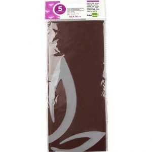 Papel seda 52x76cm Marrón (5 hojas)