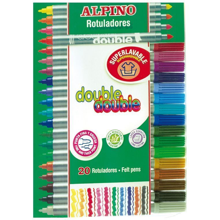 Alpino Rotulador de Colores Double (Estuche de 20 ud.) Alpino Rotulador de Colores Double (Estuche de 20 ud.)