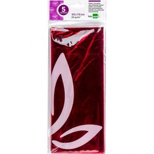 Papel celofán 50x70cm Rosa (5 hojas)