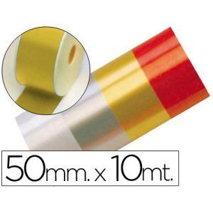 Cinta Fantasía en Bobina 50mm x 10mt Oro
