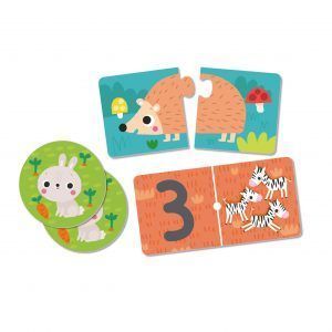 APLI Puzzles Set Animales: Memory y Dominó