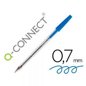 50x Boligrafos transparentes Q-CONNECT Azul medio50x Boligrafos transparentes Q-CONNECT Azul medio