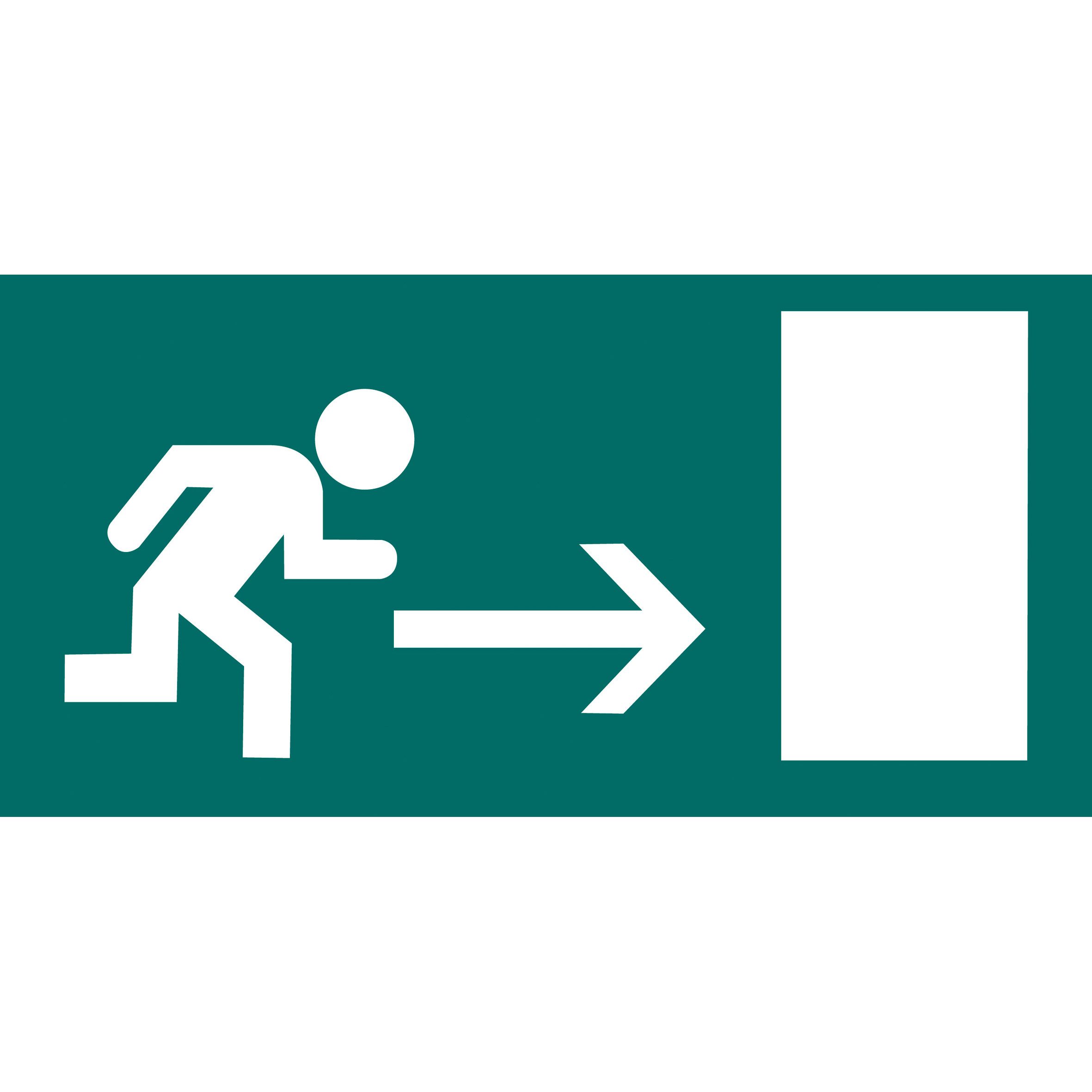 APLI Etiqueta Adhesiva Señalización Salida Emergencia Derecha APLI Etiqueta Adhesiva Señalización Salida Emergencia Derecha
