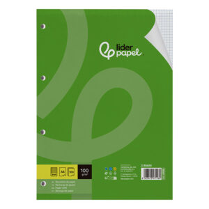 Liderpapel Recambio de Anillas 100 h 100g/m², A4, 4 taladros, con Margen