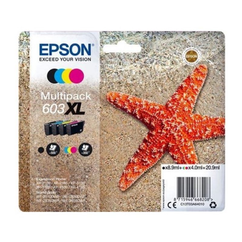 Epson 603XL Pack de 4 Cartuchos de Tinta Originales Epson 603XL Pack de 4 Cartuchos de Tinta Originales