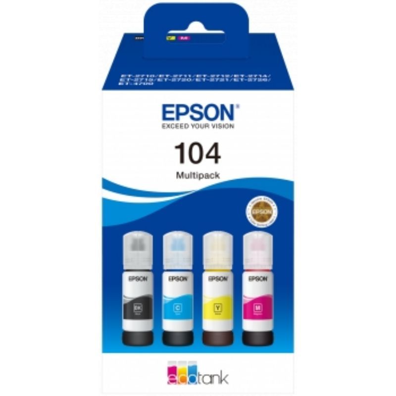 Epson 104 - Multipack de Botellas de Tinta Originales C13T00P640 Epson 104 - Multipack de Botellas de Tinta Originales C13T00P640