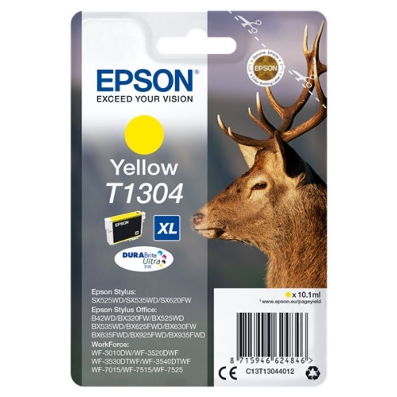 Epson T1304 Amarillo Cartucho de Tinta Original Epson T1304 Amarillo Cartucho de Tinta Original