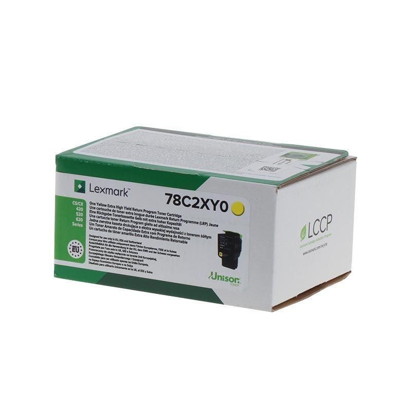 Lexmark CS421/CS521/CS622/CX421/CX522/CX622/CX625 Amarillo Cartucho de Toner Original/78C2XYE Lexmark CS421/CS521/CS622/CX421/CX522/CX622/CX625 Amarillo Cartucho de Toner Original/78C2XYE