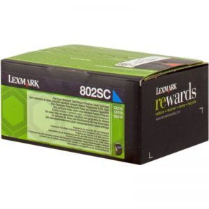 Lexmark CX310/CX410/CX510 Cyan Cartucho de Toner Original/80C2SCE/802SC