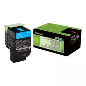 Lexmark CX310/CX410/CX510 Cyan Cartucho de Toner Original/802C