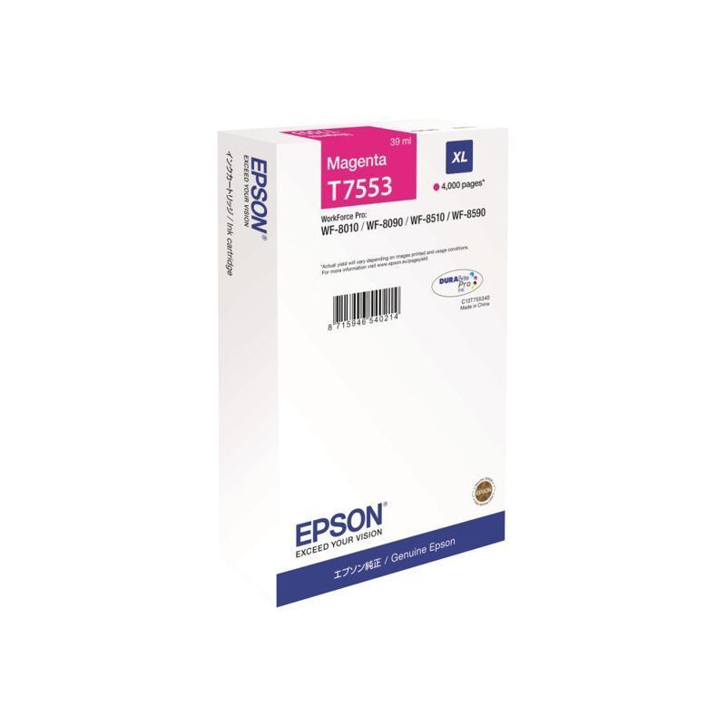 Epson T7553 Magenta Cartucho de Tinta Original - C13T755340 Epson T7553 Magenta Cartucho de Tinta Original - C13T755340
