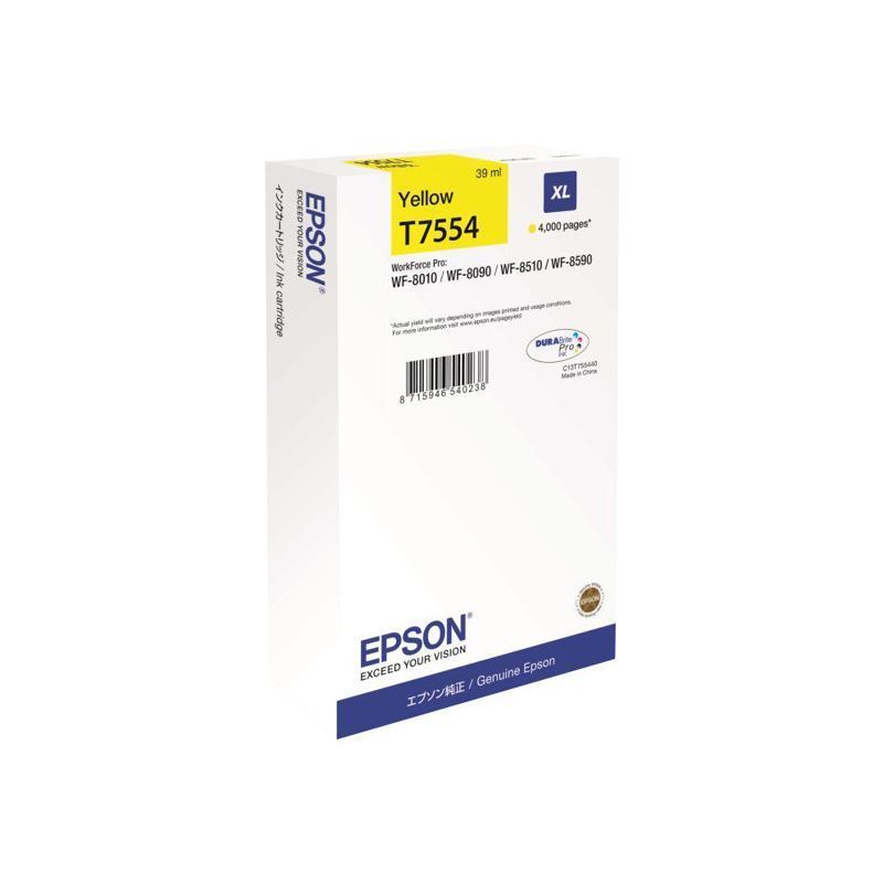 Epson T7554 Amarillo Cartucho de Tinta Original - C13T755440 Epson T7554 Amarillo Cartucho de Tinta Original - C13T755440