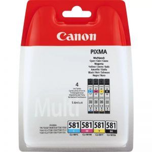 Canon CLI581 Pack de 4 Cartuchos de Tinta Originales