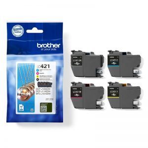 Brother LC421 Pack de 4 Cartuchos de Tinta Originales