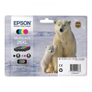 Epson T2636 (26XL) Pack de 4 Cartuchos de Tinta Originales