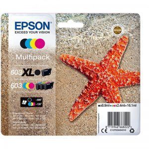 Epson 603XL/603 Pack de 4 Cartuchos de Tinta Originales