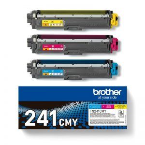 Brother TN241 Pack de 3 Cartuchos de Toner Originales - Cian, Magenta, Amarillo