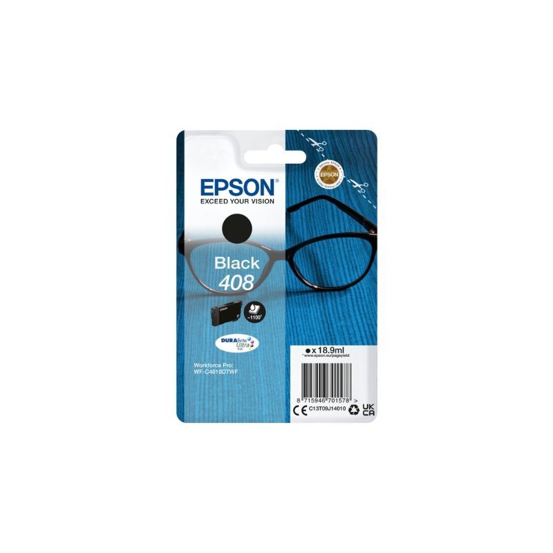 Epson 408 Negro Cartucho de Tinta Original Epson 408 Negro Cartucho de Tinta Original