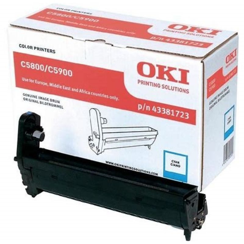 OKI C5800/C5900/C5550MFP Cyan Tambor de Imagen Original OKI C5800/C5900/C5550MFP Cyan Tambor de Imagen Original
