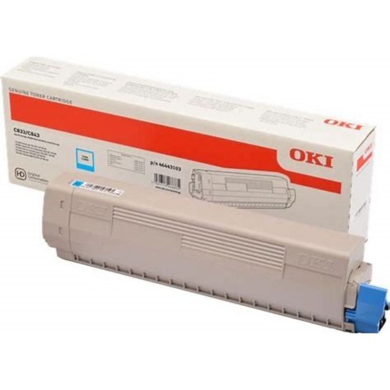 OKI C833/C843 Cyan Cartucho de Toner Original OKI C833/C843 Cyan Cartucho de Toner Original