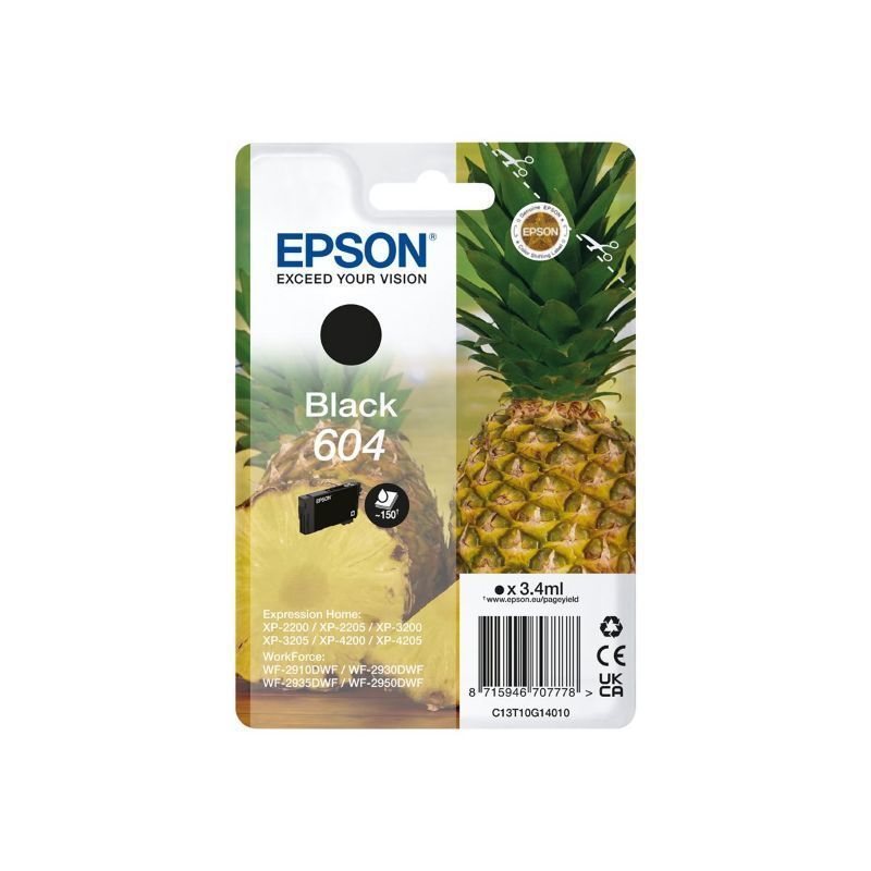 Epson 604 Negro Cartucho de Tinta Original Epson 604 Negro Cartucho de Tinta Original