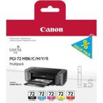 Canon PGI72 Pack de 5 Cartuchos de Tinta Originales - Negro Mate, Cyan, Magenta, Amarillo, Rojo