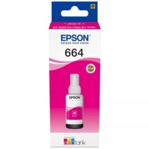 Epson T6643 Magenta - Botella de Tinta Original C13T664340