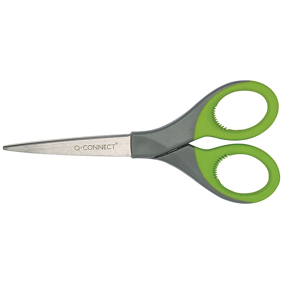 Q Connect Tijera Oficina Inoxidable Mango Caucho 17 cm Q Connect Tijera Oficina Inoxidable Mango Caucho 17 cm