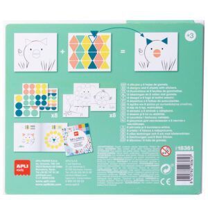 APLI Juego de Gomets Geométricos Animales APLI Juego de Gomets Geométricos Animales