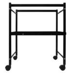 Carrito para Carpetas Colgantes Negro con Ruedas y Bandeja inferior